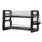 2-Tier Dish Drying Rack Drainboard Set