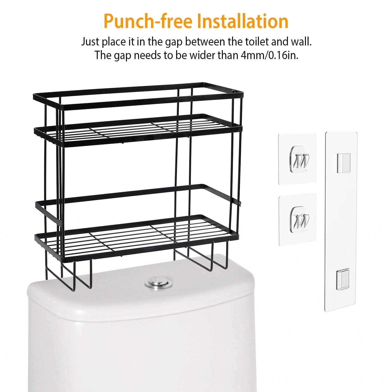 2-Tier Over the Toilet Storage Shelf Rack