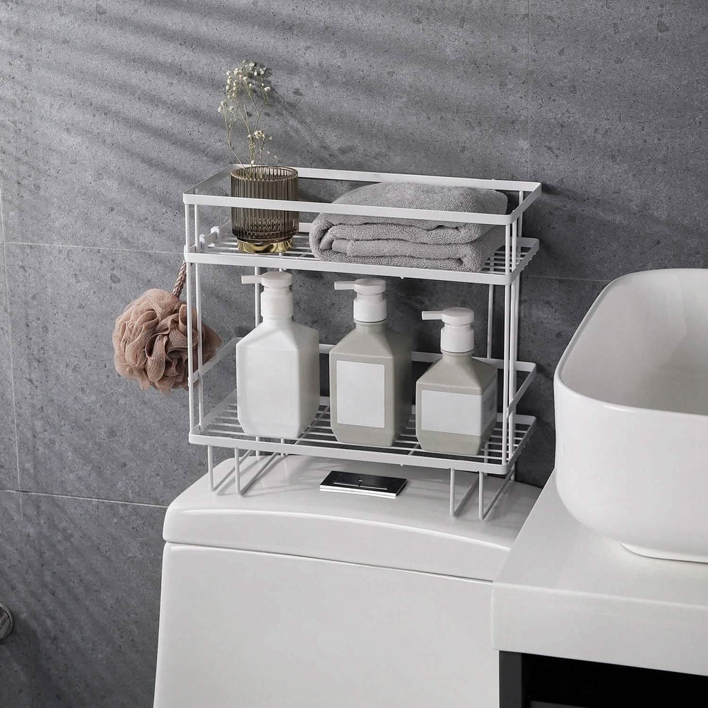 2-Tier Over the Toilet Storage Shelf Rack