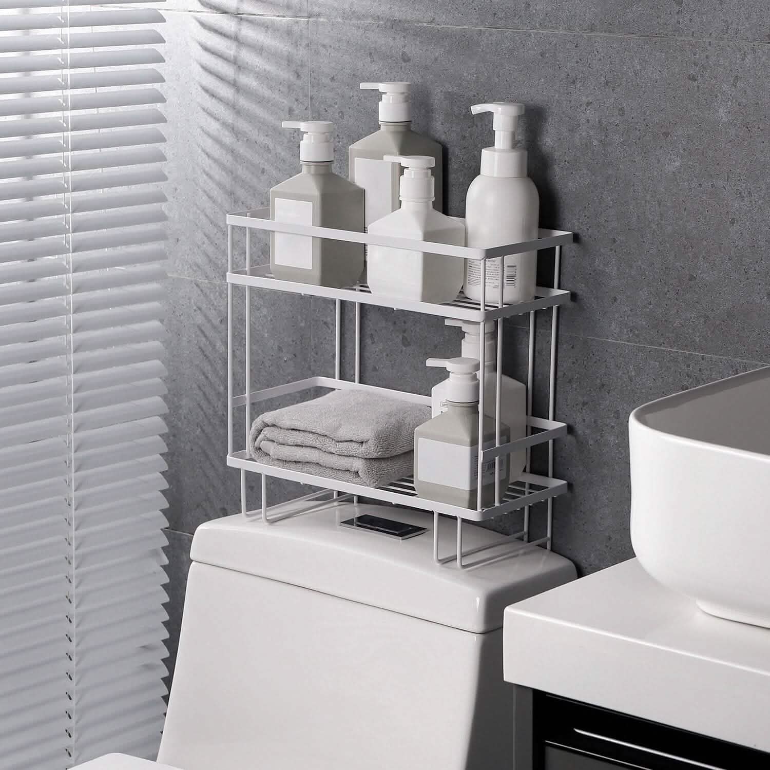2-Tier Over the Toilet Storage Shelf Rack