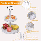 2-Tier Serving Tray Round Farmhouse Kitchen