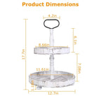 2-Tier Serving Tray Round Farmhouse Kitchen