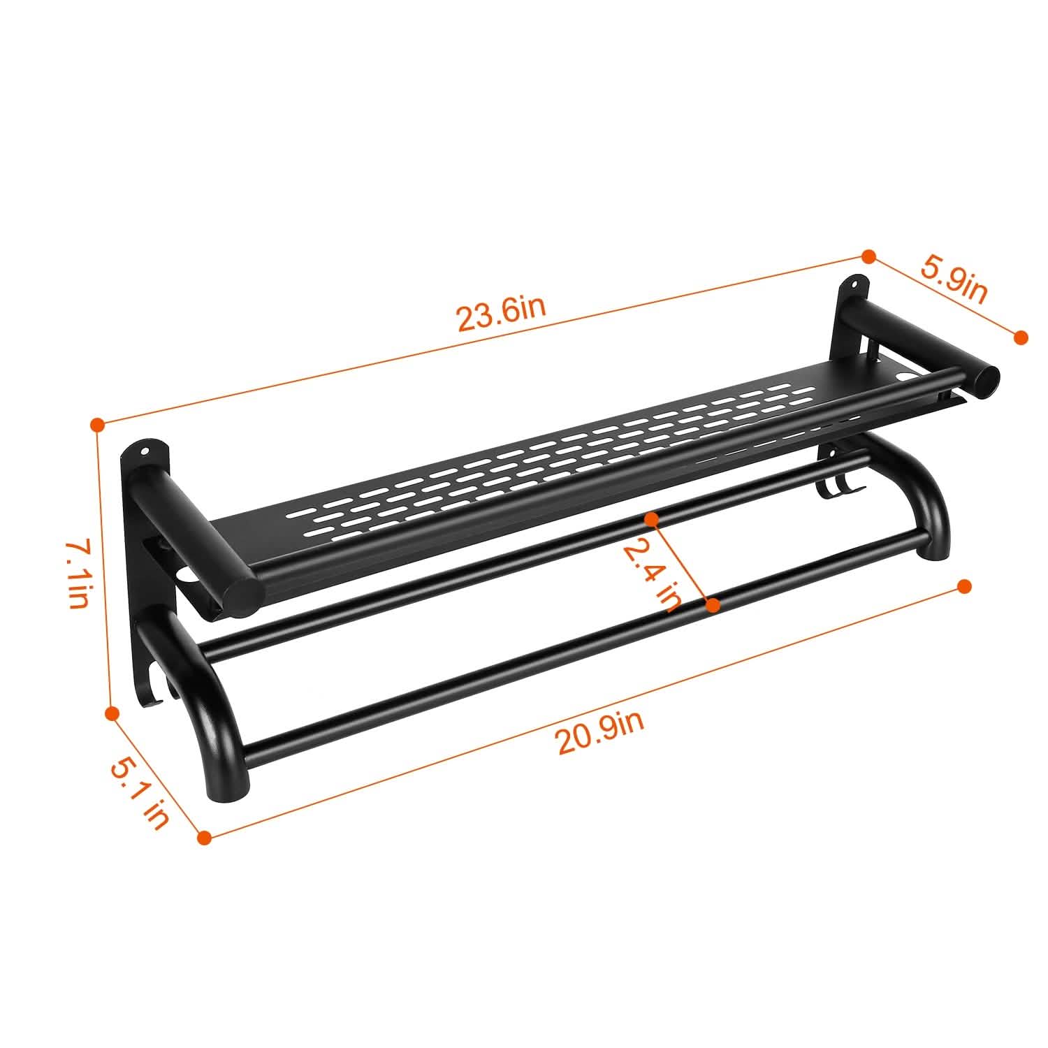 2-Tier Wall Mounted Towel Rack