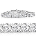 20 Ct Simulated Diamond Tennis Bracelet 14k White Gold 7"