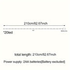 20 LED Golden Leaf Fairy Lights