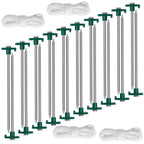 20-Piece: 9.8-Inch Tent Pegs Ropes Set