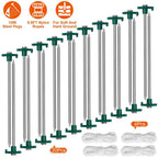 20-Piece: 9.8-Inch Tent Pegs Ropes Set
