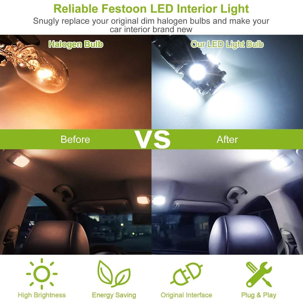 20-Piece: T10 SMD5050 LED Light Bulbs