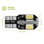 20-Piece: T10 SMD5730 LED Light Bulbs