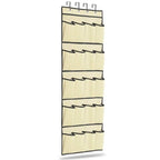20 Pocket: Over the Door Shoe Rack Organizer