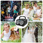 20000+ Bubbles Electric Bubble Machine with 2 Fans