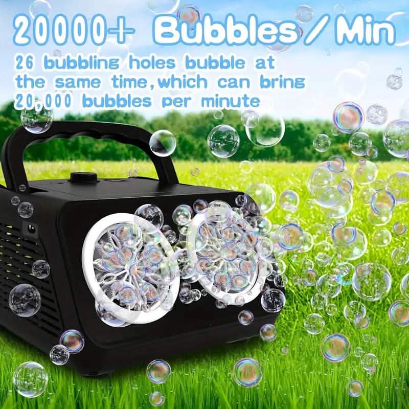 20000+ Bubbles Electric Bubble Machine with 2 Fans
