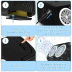 20000+ Bubbles Electric Bubble Machine with 2 Fans
