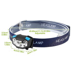 20000LM LED Headlamp USB Rechargeable Wave Motion Sensor Headlight
