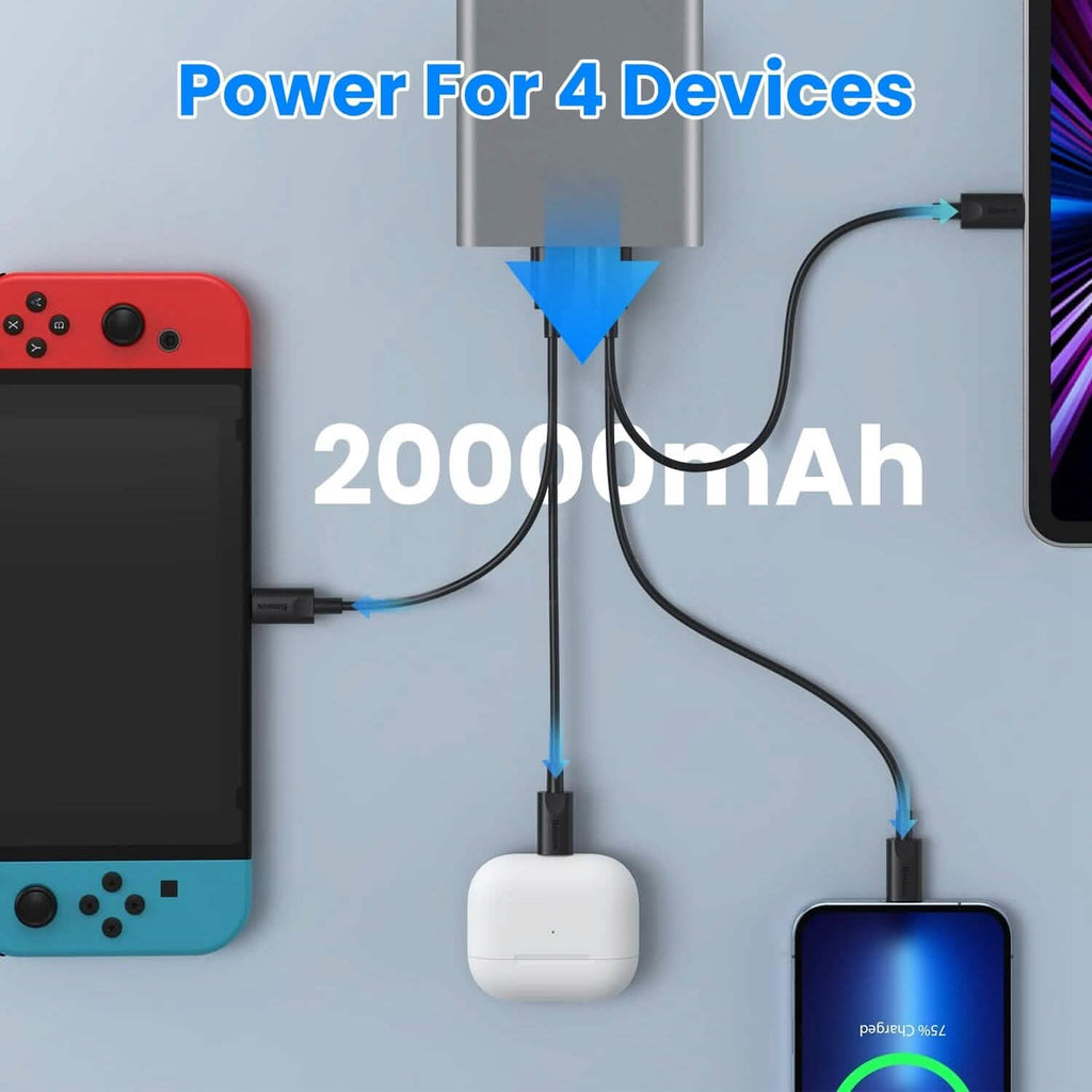 20000mah 65W USB-C PD Laptop Power Bank Fast Charging