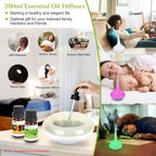 200ml Cool Mist Humidifier Ultrasonic Aroma Essential