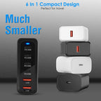 200W Fast Wall Charger with 6 Charging Ports Desktop USB Charging Station