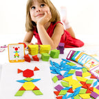 Colorful Wooden Puzzle Set