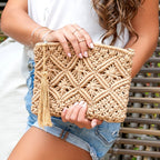 Macrame Tassel Clutch
