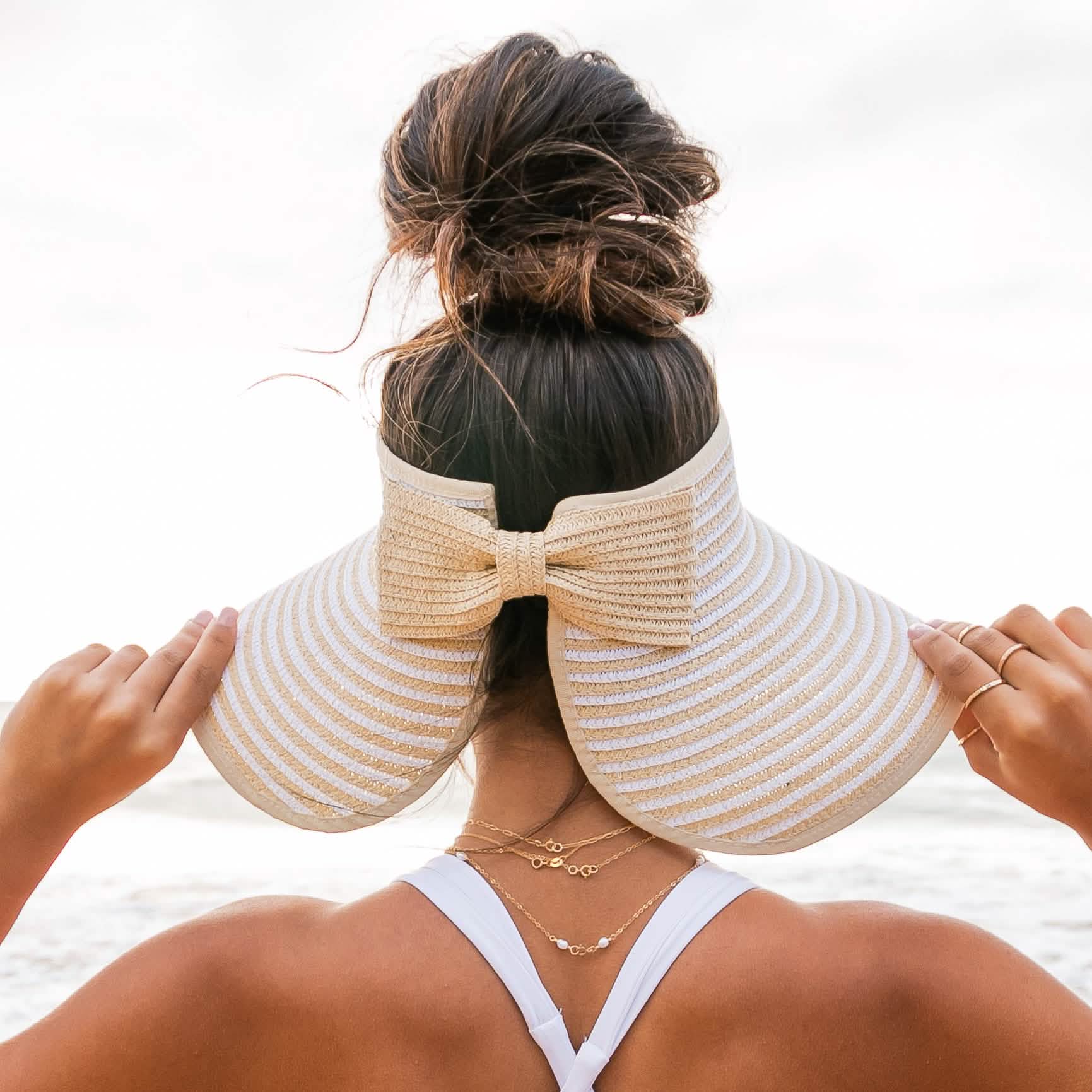 Foldable Bow Stripe Visor