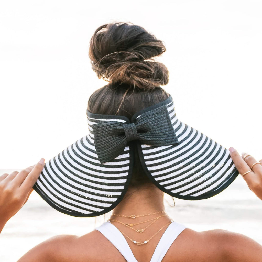 Foldable Bow Stripe Visor