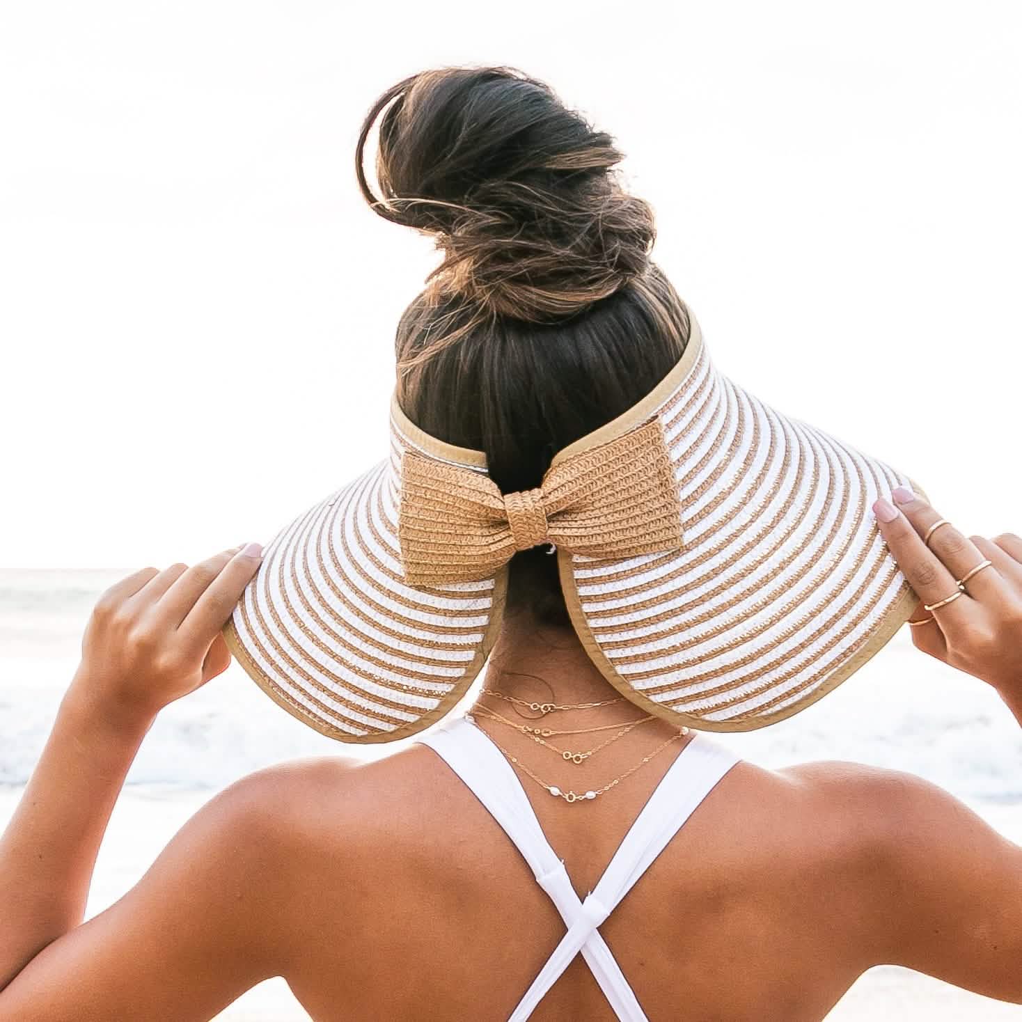 Foldable Bow Stripe Visor