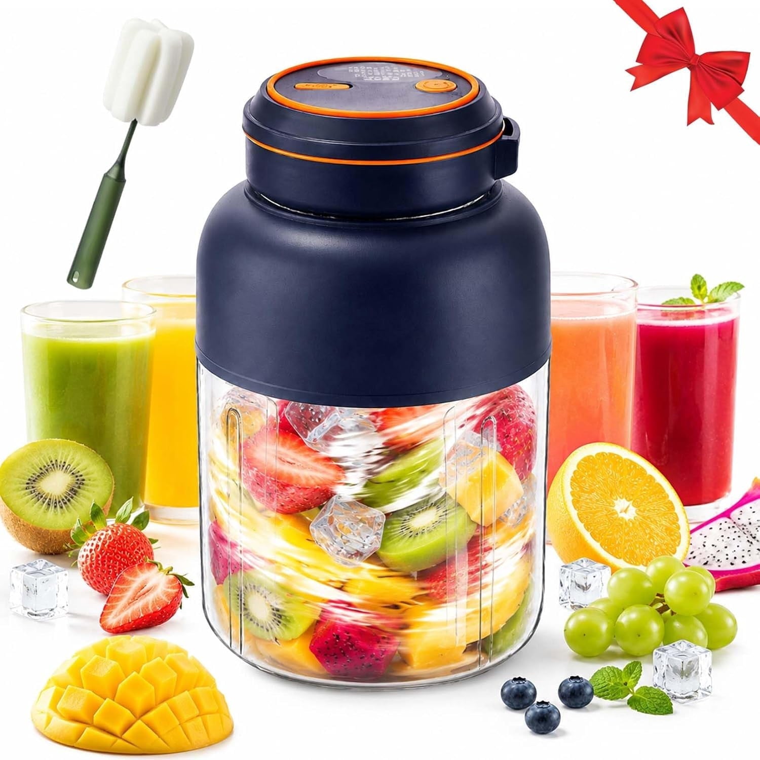 Portable Wireless Juicer Cup 1300ML – Rechargeable USB Personal Blender for Fruits & Vegetables