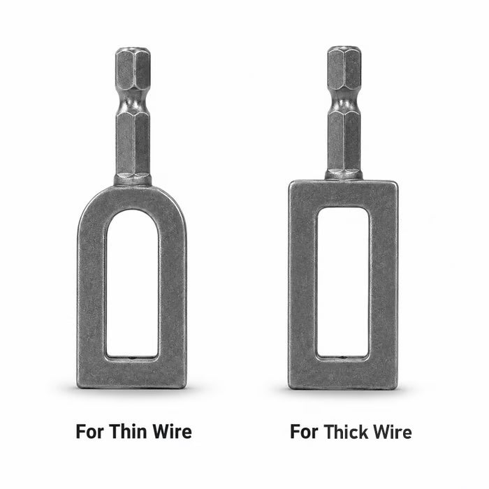 Drill‑Mounted Steel Wire Twisting Tool with Auto Trimming Function