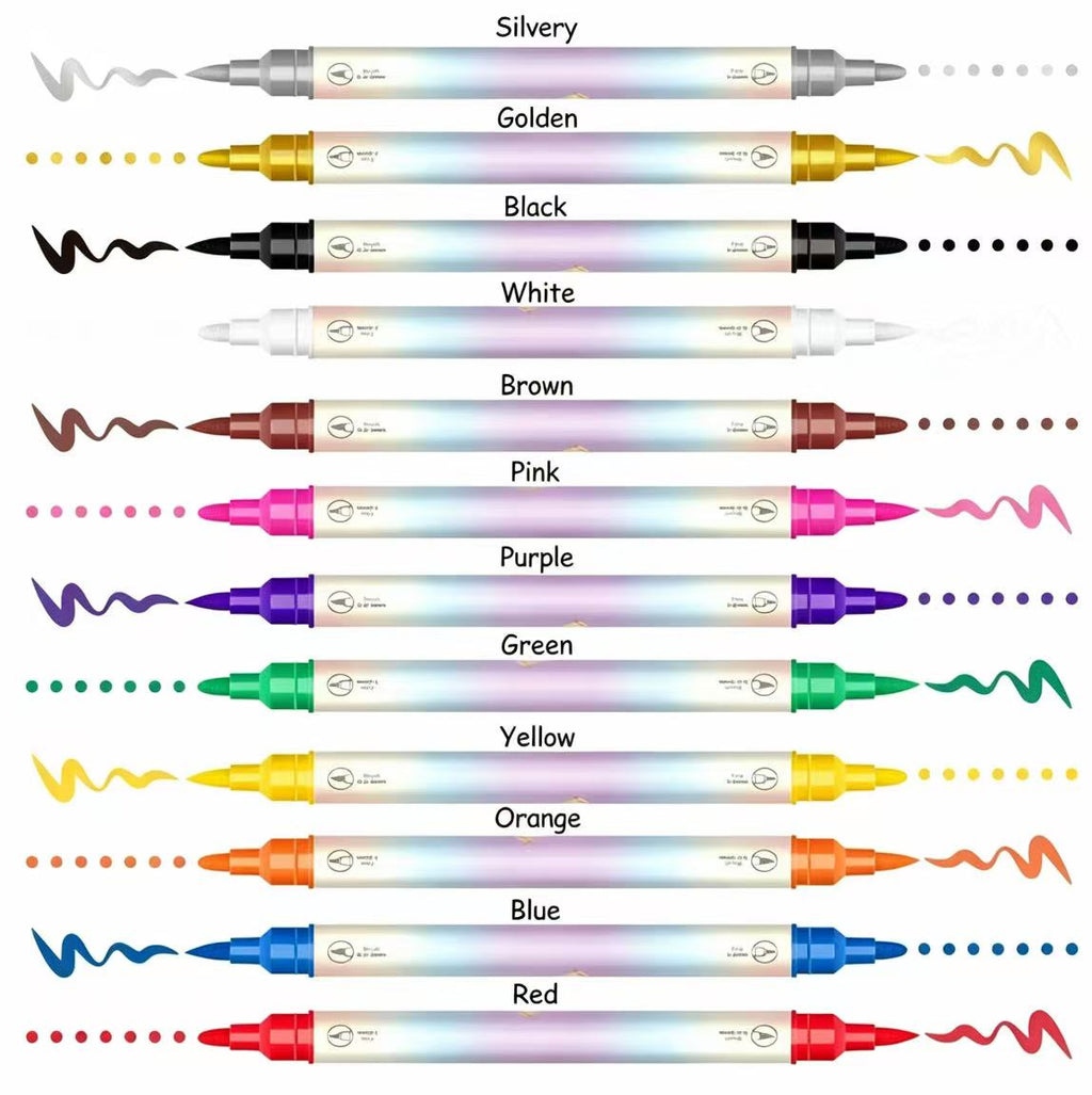 12/24 Colors Nail Art Pens – DIY 3D Markers for Drawing, Dotting & Manicure