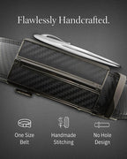 Microfiber Leather Ratchet Belt – No Holes, Custom Fit, 1.3" Strap