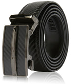Microfiber Leather Ratchet Belt – No Holes, Custom Fit, 1.3" Strap