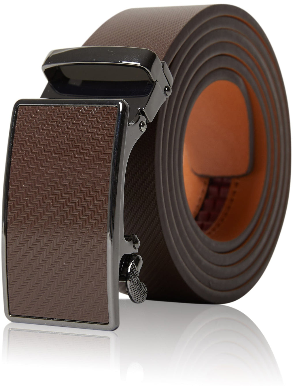 Genuine Leather Ratchet Belt – No Holes, Custom Fit