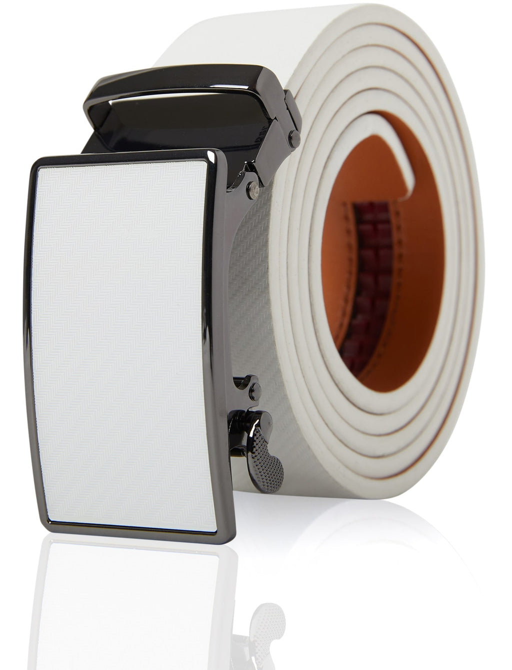 Genuine Leather Ratchet Belt – No Holes, Custom Fit
