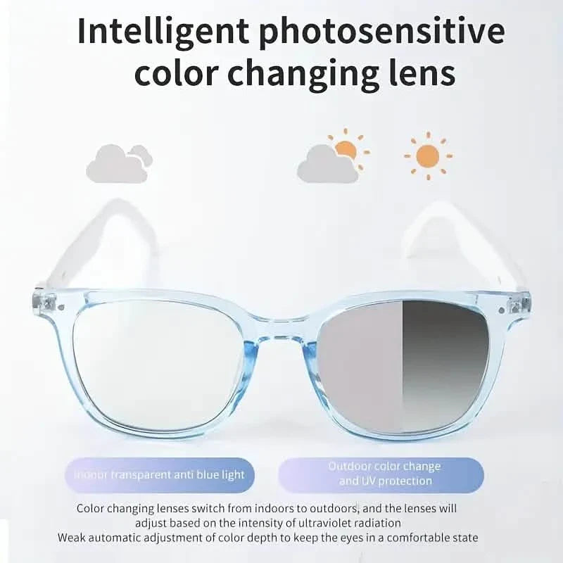 2025 Wireless Smart Glasses – Auto-Dimming, Touch Control, Hands-Free Audio