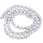 21.25CT Lab Grown Oval Diamond Graduated Tennis Necklace Platinum & 14K