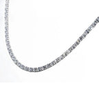 21.25CT Lab Grown Oval Diamond Graduated Tennis Necklace Platinum & 14K