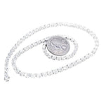 21.25CT Lab Grown Oval Diamond Graduated Tennis Necklace Platinum & 14K