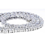 21.25CT Lab Grown Oval Diamond Graduated Tennis Necklace Platinum & 14K
