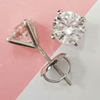 2.15 Ct Diamond Stud Earrings Natural Round Real 14k White Gold Martini F-G/I1