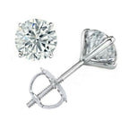 2.15 Ct Diamond Stud Earrings Natural Round Real 14k White Gold Martini F-G/I1