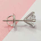 2.15 Ct Diamond Stud Earrings Natural Round Real 14k White Gold Martini F-G/I1