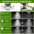 216 LEDs  Solar Outdoor Light Motion Sensor Security Wireless Lamp
