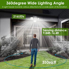 216 LEDs  Solar Outdoor Light Motion Sensor Security Wireless Lamp