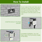 216 LEDs  Solar Outdoor Light Motion Sensor Security Wireless Lamp