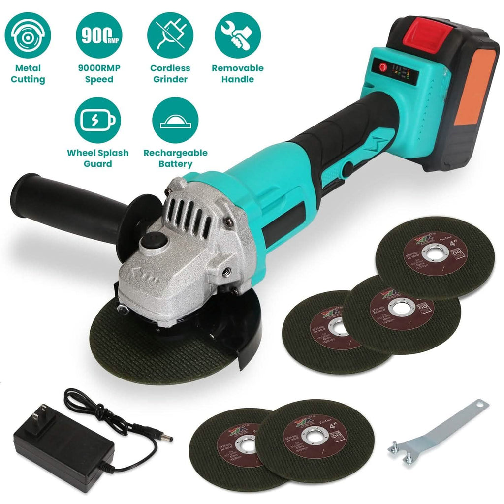 21V Cordless Angle Grinder Kit with Brushless Motor