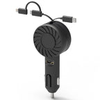 21W 3-in-1 Retractable Car Phone Charger