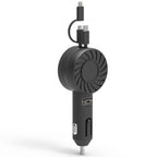 21W 3-in-1 Retractable Car Phone Charger
