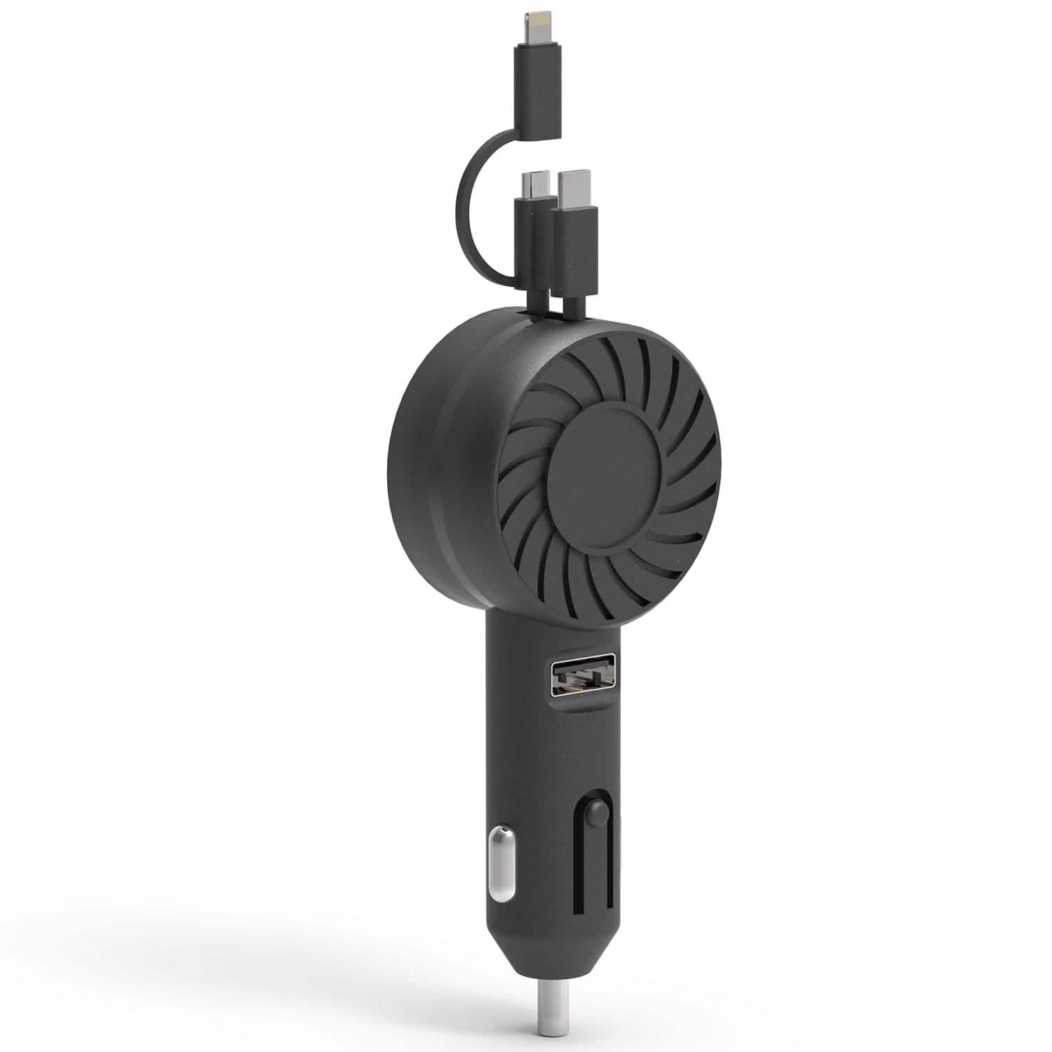 21W 3-in-1 Retractable Car Phone Charger
