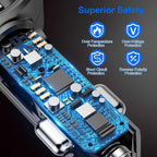 21W 3-in-1 Retractable Car Phone Charger