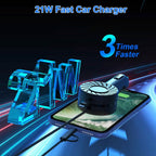 21W 3-in-1 Retractable Car Phone Charger